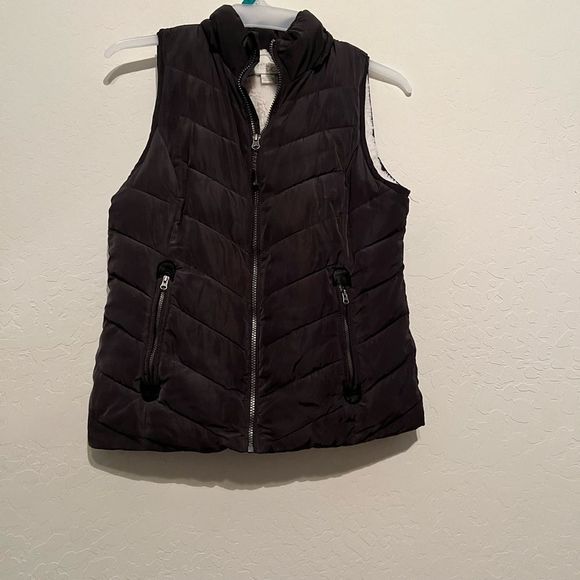 GreenTea Jackets & Coats Green Tea Black Sherpa Lined Puffer Vest